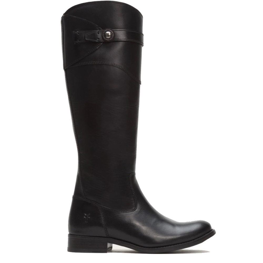 FRYE Black Long/Tall Molly Button Riding Boots